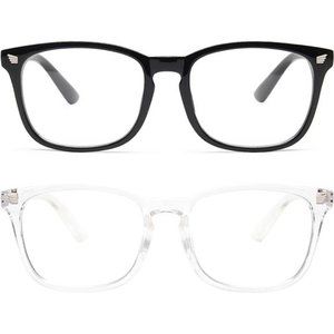 2 Pack Blue Light Blocking Glasses, Computer Reading/Gaming/TV/Phones Glasses